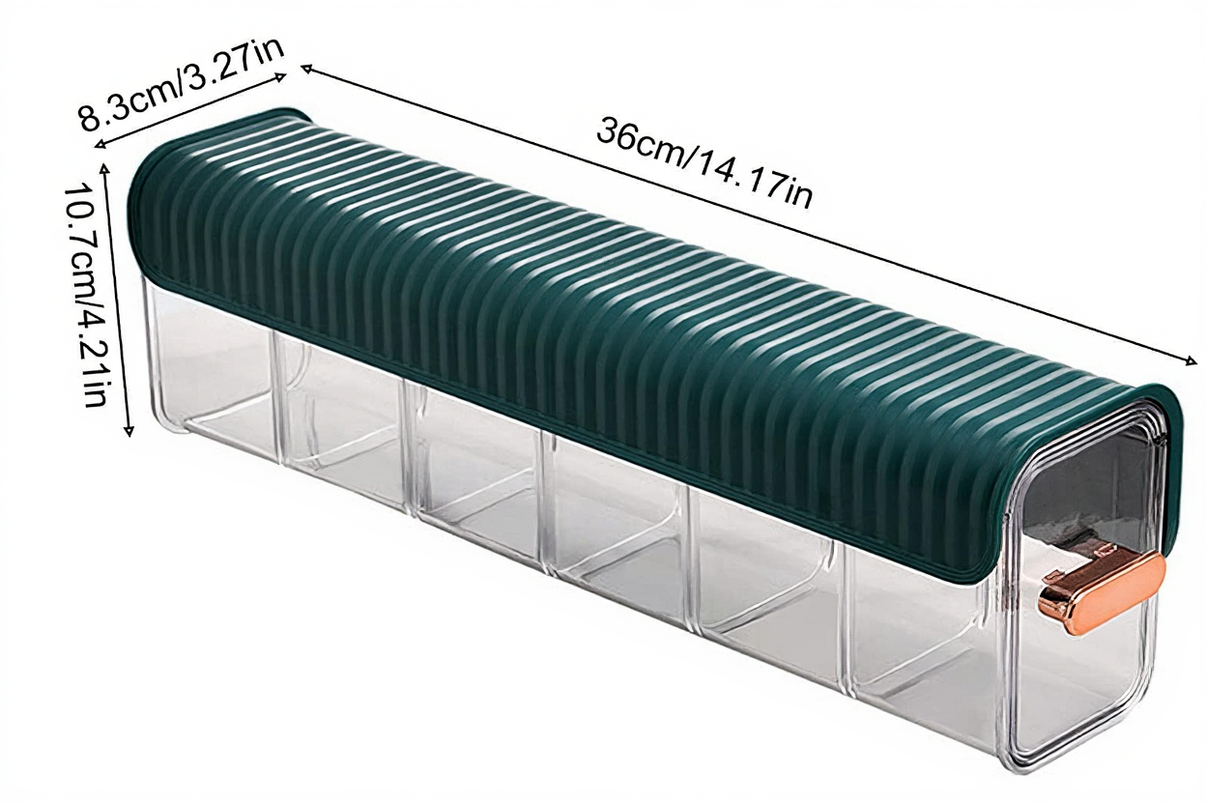 6 Slot Socks Organizer– Drawer Divider & Storage Box for Socks, Underwear & Accessories (Pack of 1)