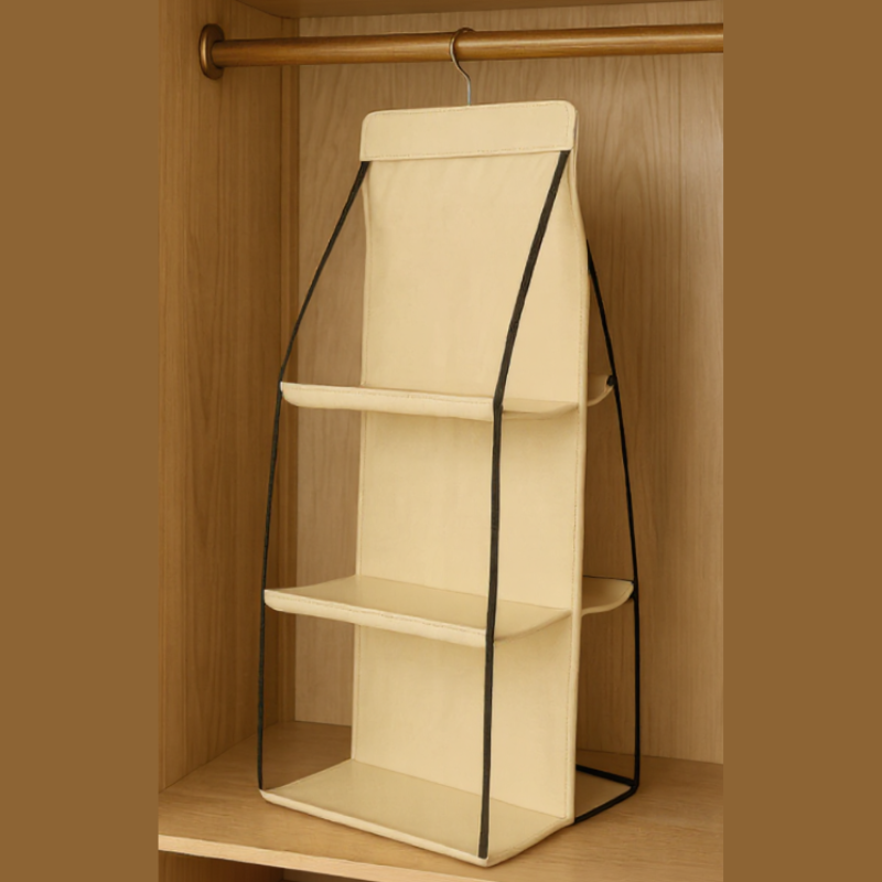 Hanging Handbag Organizer with 6 Pockets – Space-Saving Closet Storage for Purses, Totes & Clutches