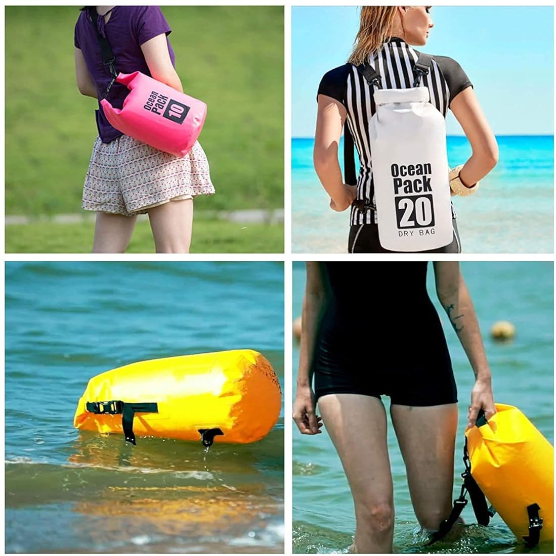 Waterproof Ocean Pack 20L – Durable Travel & Outdoor Dry Bag for Hiking, Camping, and Adventure (Pack of 1)
