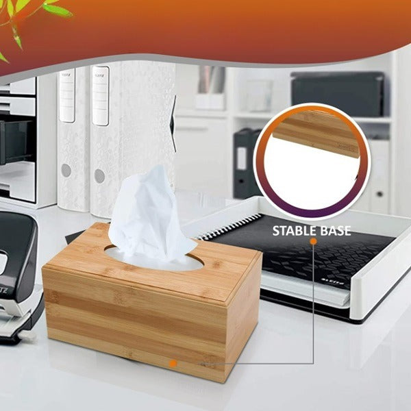 Wooden Rectangular Tissue Box