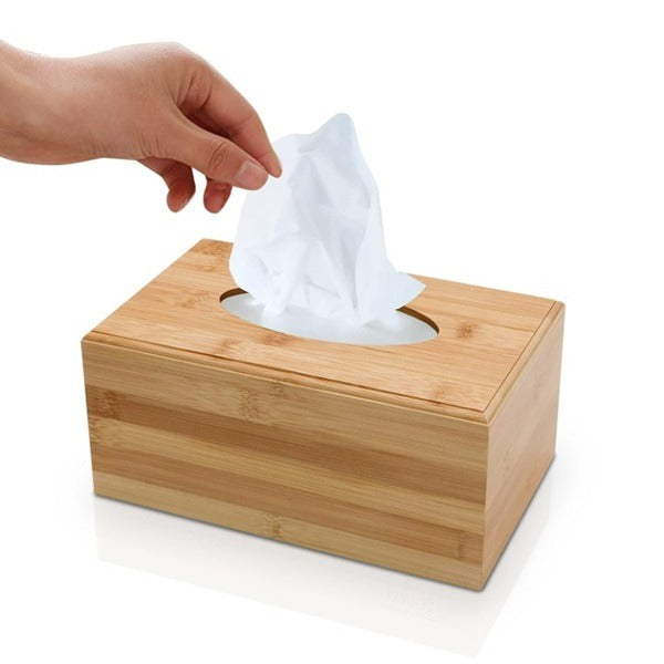 Wooden Rectangular Tissue Box