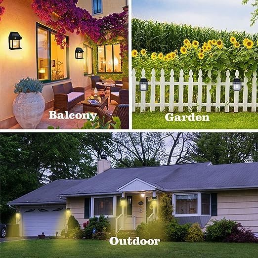 Wireless Motion Sensor Solar Wall Sconce – Waterproof LED Outdoor Wall Lantern for Porch, Fence & Courtyard (Pack of 1)