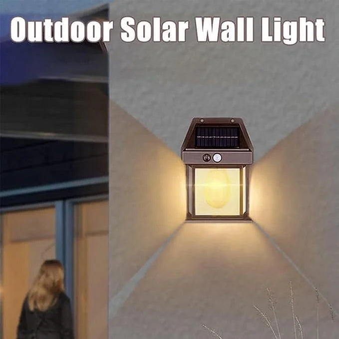 Wireless Motion Sensor Solar Wall Sconce – Waterproof LED Outdoor Wall Lantern for Porch, Fence & Courtyard (Pack of 1)