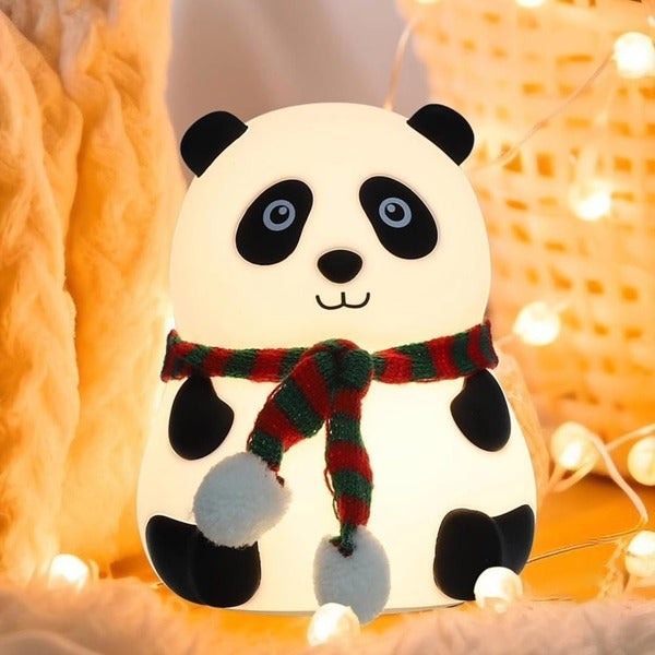 Rechargeable Panda Silicone Night Light – 7-Color Changing Cute LED Lamp, Kids Room Decor & Gift for Toddlers, Children, Teens (Pack of 1)