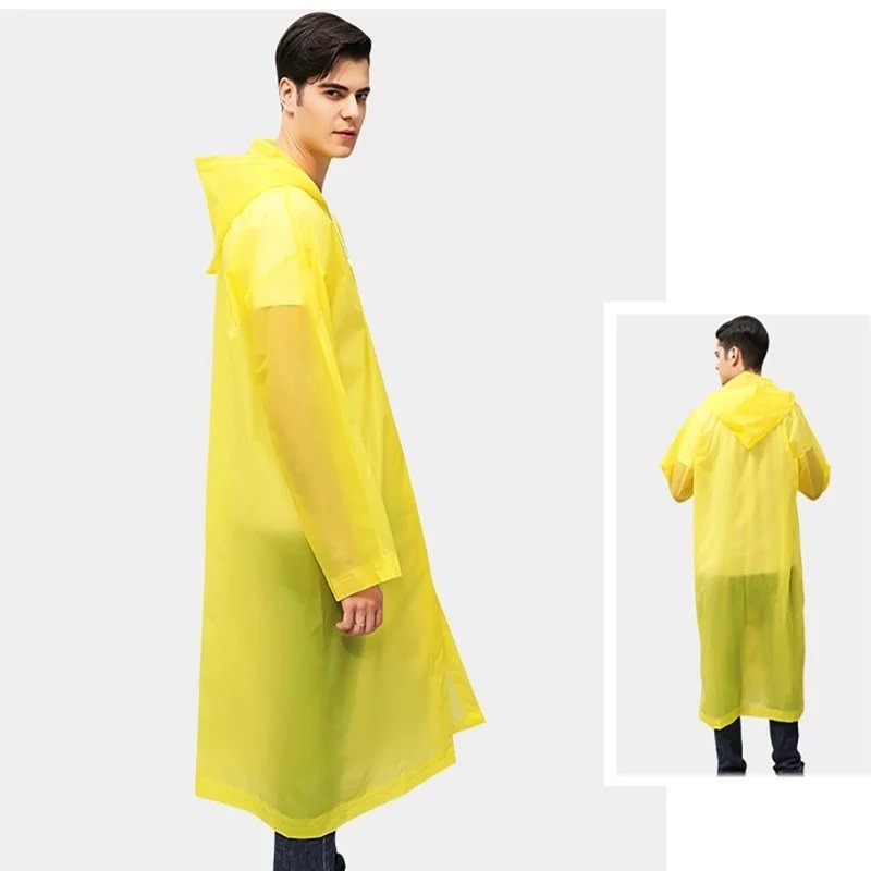Waterproof Hooded Raincoat – Lightweight Unisex Rain Wear for Men & Women (Random Color)