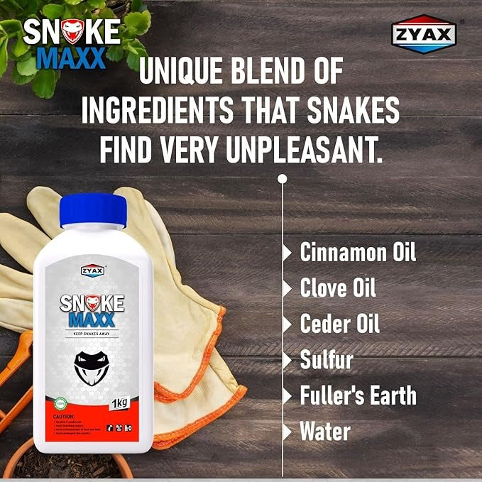 ZYAX Snake Maxx 1kg Snake Repellent – Safe & Effective Herbal Solution to Keep Snakes Away