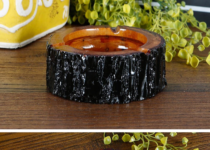 Wooden Bark Ashtray