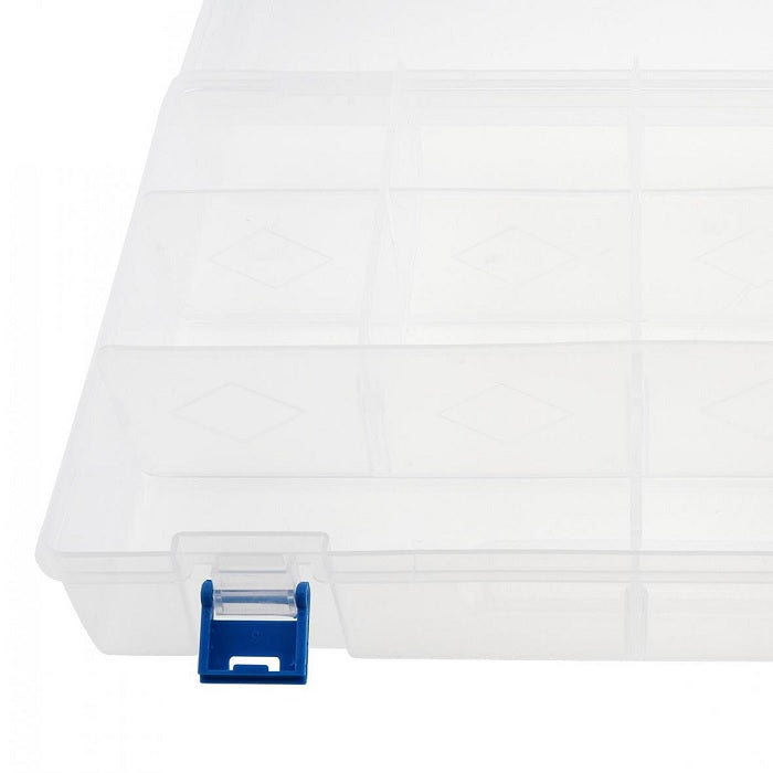 10-Grid Large Capacity Transparent Plastic Storage Box – Organizer for Jewelry, Accessories, and Small Items (Pack of 1)
