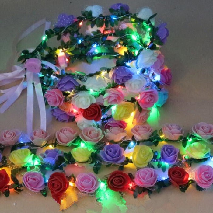 LED Tiara – Big Flower, Tiara with led for Girls Floral Crown