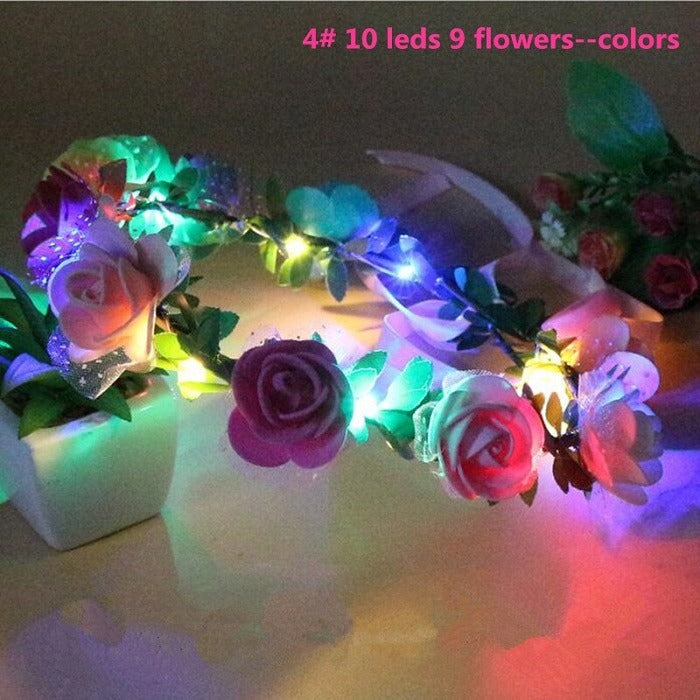 LED Tiara – Big Flower, Tiara with led for Girls Floral Crown