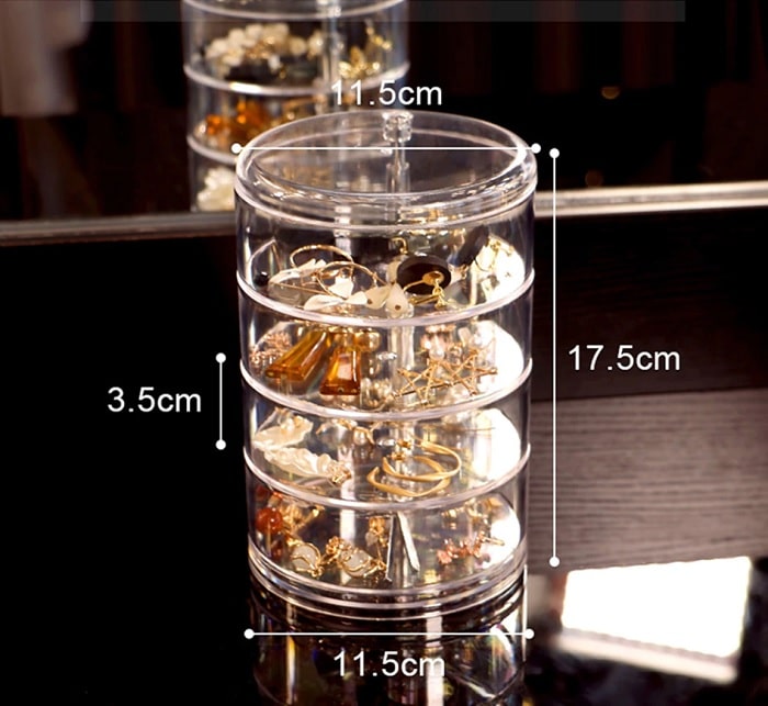 4 Layer Rotating Jewellery Box