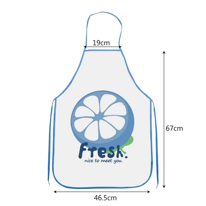 Waterproof Fruit Print Apron – Cooking, Baking & Cleaning Protection (Random color- Pack of 1)