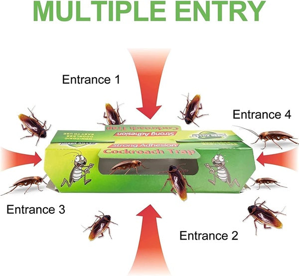 10pcs Cockroach Killer Trap Pad for Kitchen, Room, Office, Strong Adhesive Cockroach Killer, Pesticide Free Cockroach Repellent, Safe and Easy Cockroach Trap