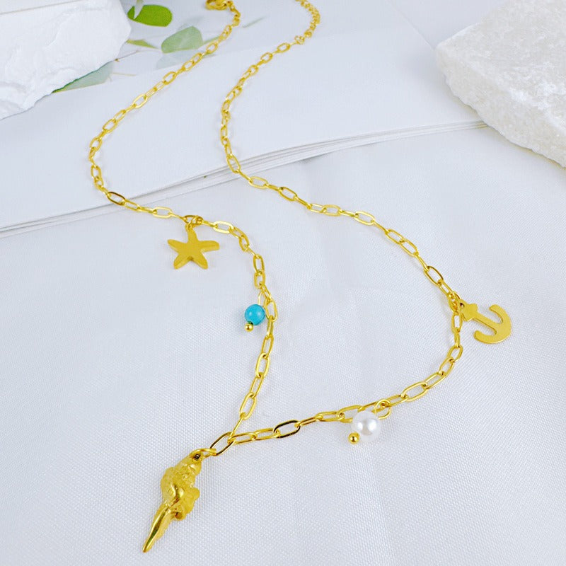Anti Tarnish Charm Necklace (Random Charms) -1pc