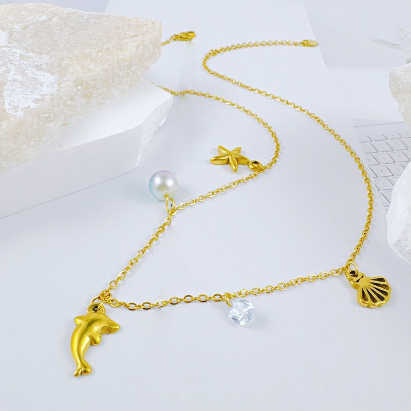 Anti Tarnish Charm Necklace (Random Charms) -1pc
