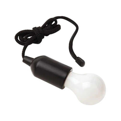 LED Pull Cord Pendant Light with Drawstring - Portable Hanging Lamp for Home, Camping & Outdoor Use (Pack of 1)