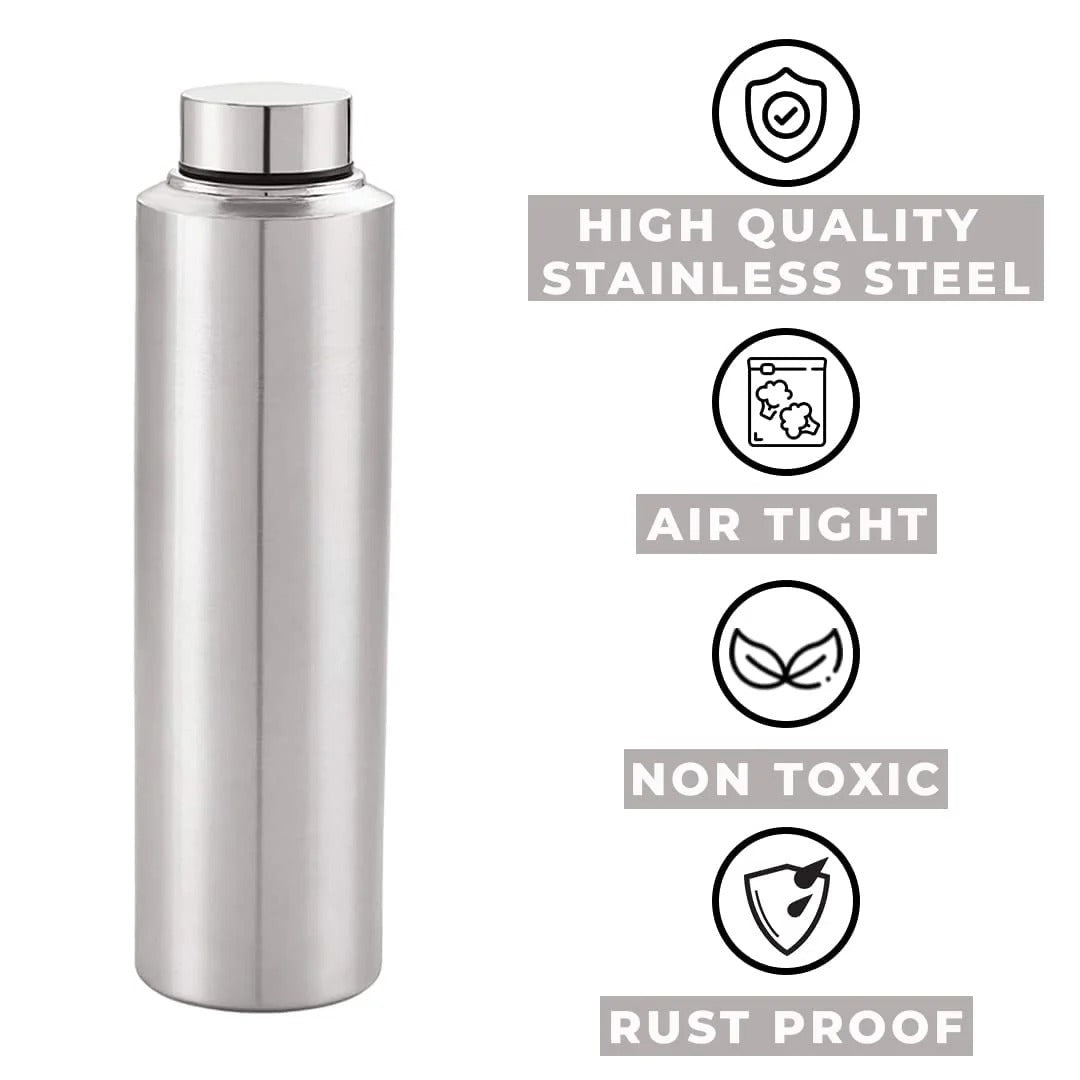 1000ml Stainless Steel Water Bottle – Leak-Proof, Durable & Reusable Bottle for Home, Office & Travel (Set of 4 Pcs)
