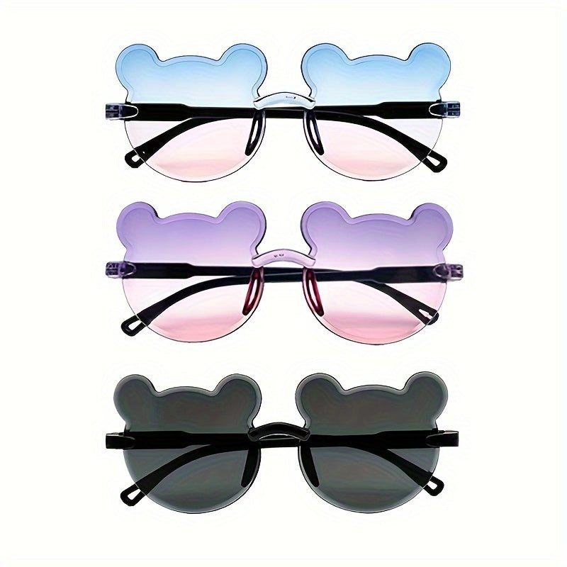 1 Pc Cute Bear Glasses for Youngsters, Boys and Girls Photo Decorative Glasses