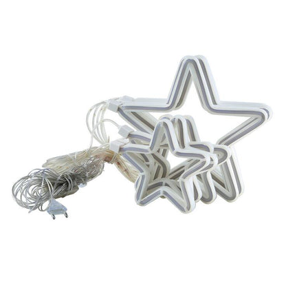 CozyGlow Neon Star String Lights – 5 Large + 4 Mini Stars LED Decor