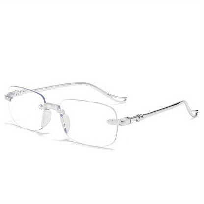 1 Pc Smart Zoom Golden and Sliver Reading Glasses, Suitable for Business Office Wear, High-end and Fashionable Golden and Silvery Edge Reading Glasses for Outdoor Use (Random Color Shipped)