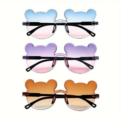 1 Pc Cute Bear Glasses for Youngsters, Boys and Girls Photo Decorative Glasses