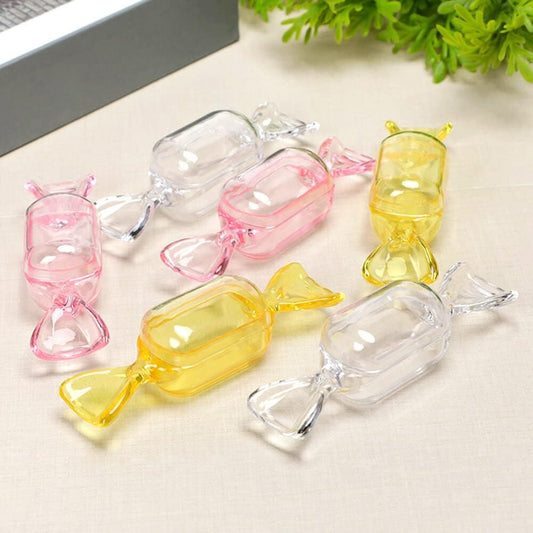 10 Pcs Mini Jewelry Organizer Box – Transparent Candy Shaped Storage Case for Rings, Earrings & Accessories