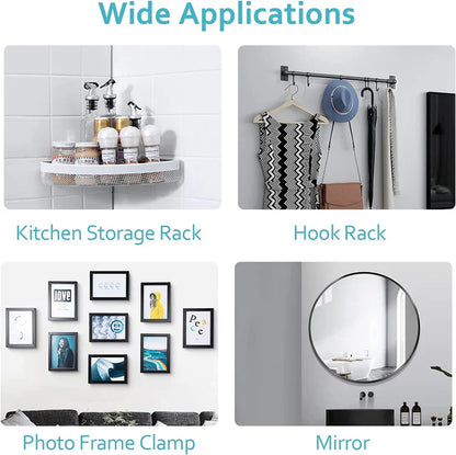 Wall Adhesive Hooks, No-Drilling Waterproof Screw for Hanging