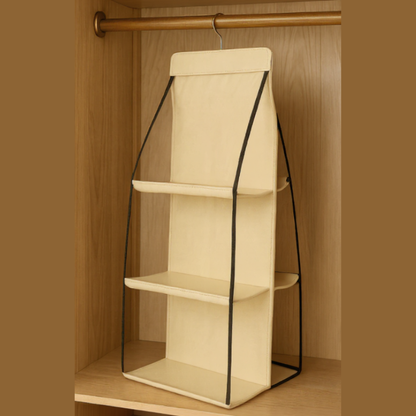 Hanging Handbag Organizer with 6 Pockets – Space-Saving Closet Storage for Purses, Totes & Clutches