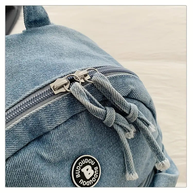 Trendy Denim Mini Backpack for Girls – Lightweight, Stylish & Perfect for College or Travel