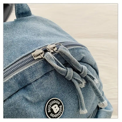 Trendy Denim Mini Backpack for Girls – Lightweight, Stylish & Perfect for College or Travel