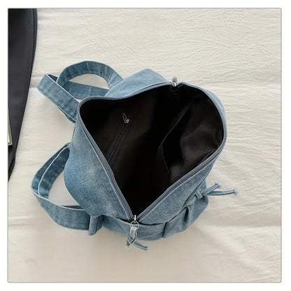 Trendy Denim Mini Backpack for Girls – Lightweight, Stylish & Perfect for College or Travel