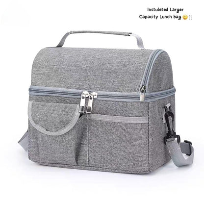 Double Deck Insulated Lunch Bag for Office & Travel – Leakproof, Spacious & Stylish