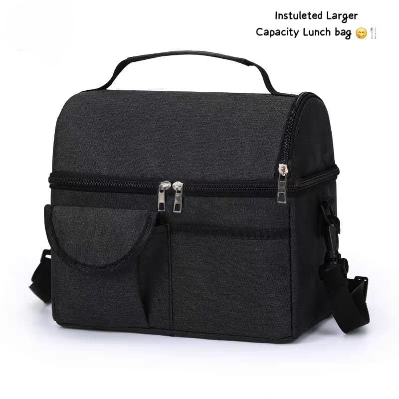 Double Deck Insulated Lunch Bag for Office & Travel – Leakproof, Spacious & Stylish