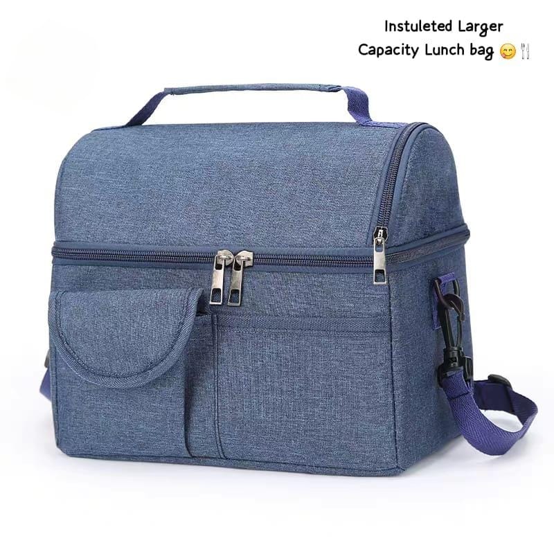 Double Deck Insulated Lunch Bag for Office & Travel – Leakproof, Spacious & Stylish