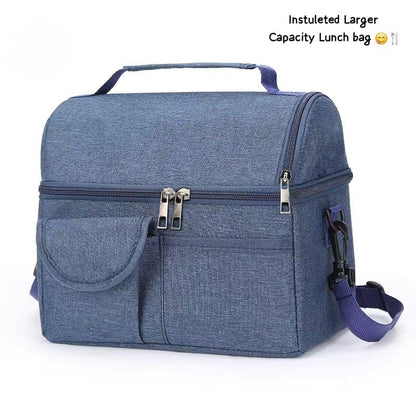 Double Deck Insulated Lunch Bag for Office & Travel – Leakproof, Spacious & Stylish