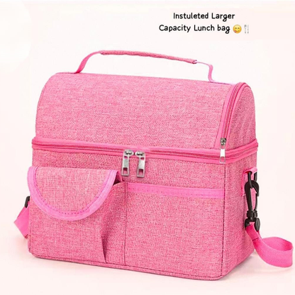 Double Deck Insulated Lunch Bag for Office & Travel – Leakproof, Spacious & Stylish