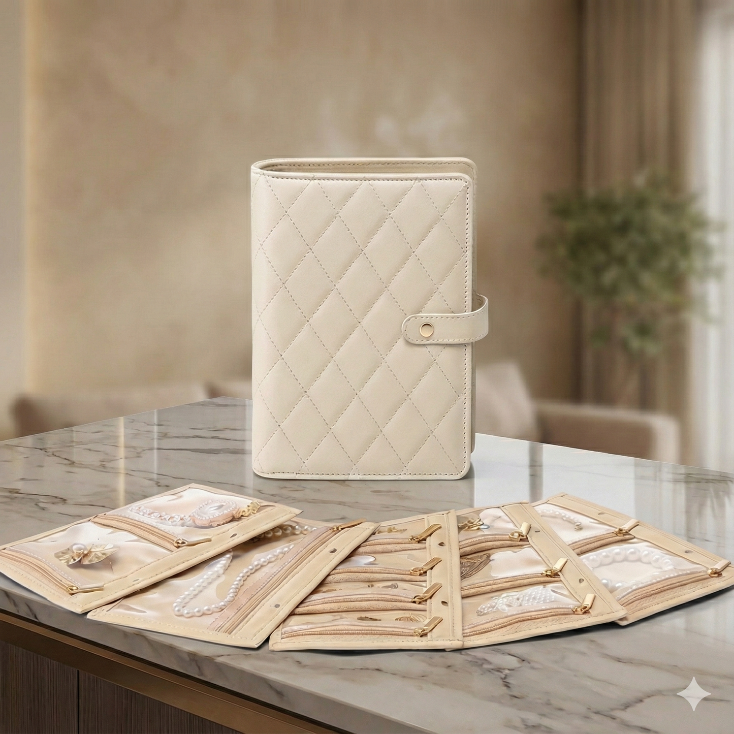 Luxury Portable Leather Jewellery Storage Book — For Wedding Season, Travel & Everyday Elegance