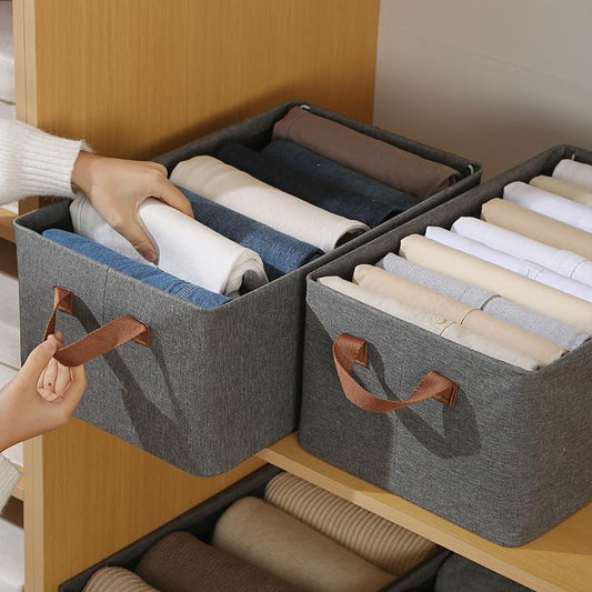 26L Grey Folding Wardrobe Organizer