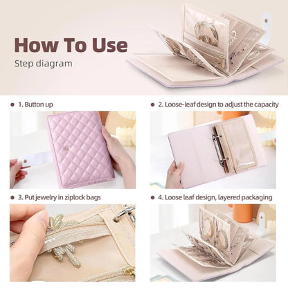 Luxury Portable Leather Jewellery Storage Book — For Wedding Season, Travel & Everyday Elegance