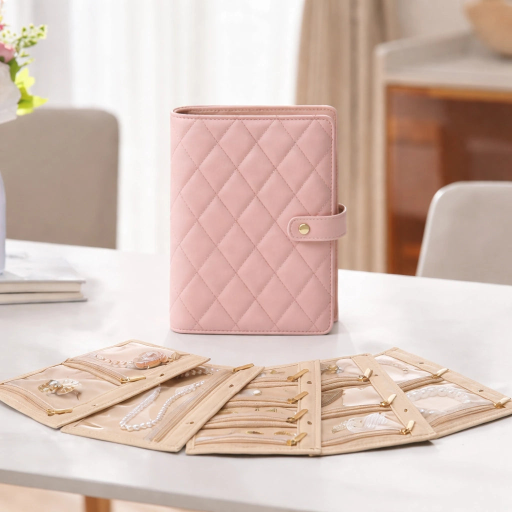 Luxury Portable Leather Jewellery Storage Book — For Wedding Season, Travel & Everyday Elegance