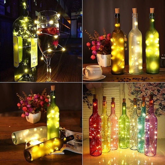 LED Bottle Decorating Light – Cork Shaped String Fairy Lights for Bottle Decoration, Festive Décor & Home Lighting (Pack of 1 Light)