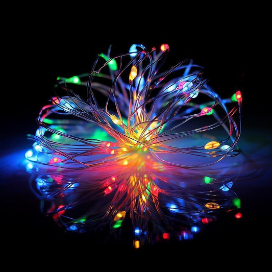 LED String Fairy Lights – Multi-Color Decorative Lights Without Star, Indoor & Outdoor Use (Pack of 1)