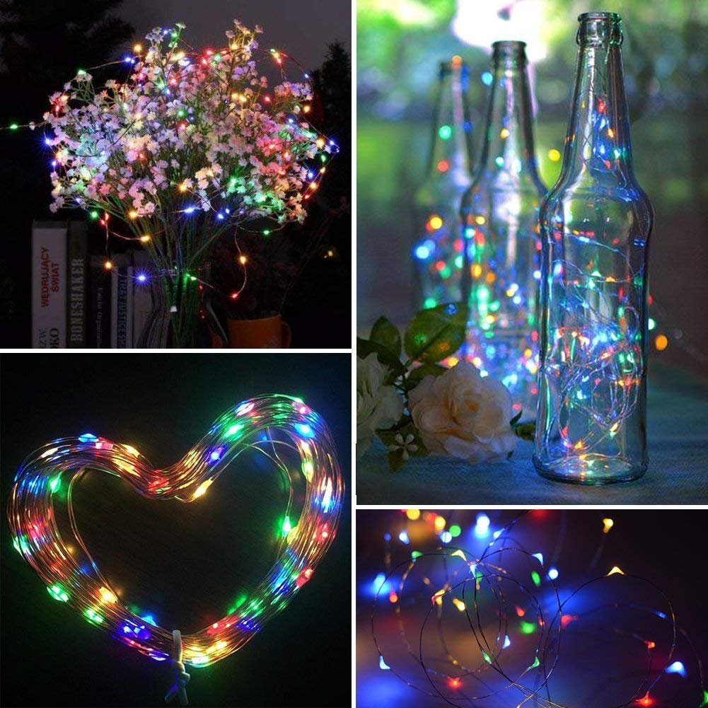 LED String Fairy Lights – Multi-Color Decorative Lights Without Star, Indoor & Outdoor Use (Pack of 1)