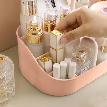 All-in-One Makeup Organizer with Storage Drawers – Desktop Vanity Box for Cosmetics, Skincare, Perfumes & Jewelry (Random Color)