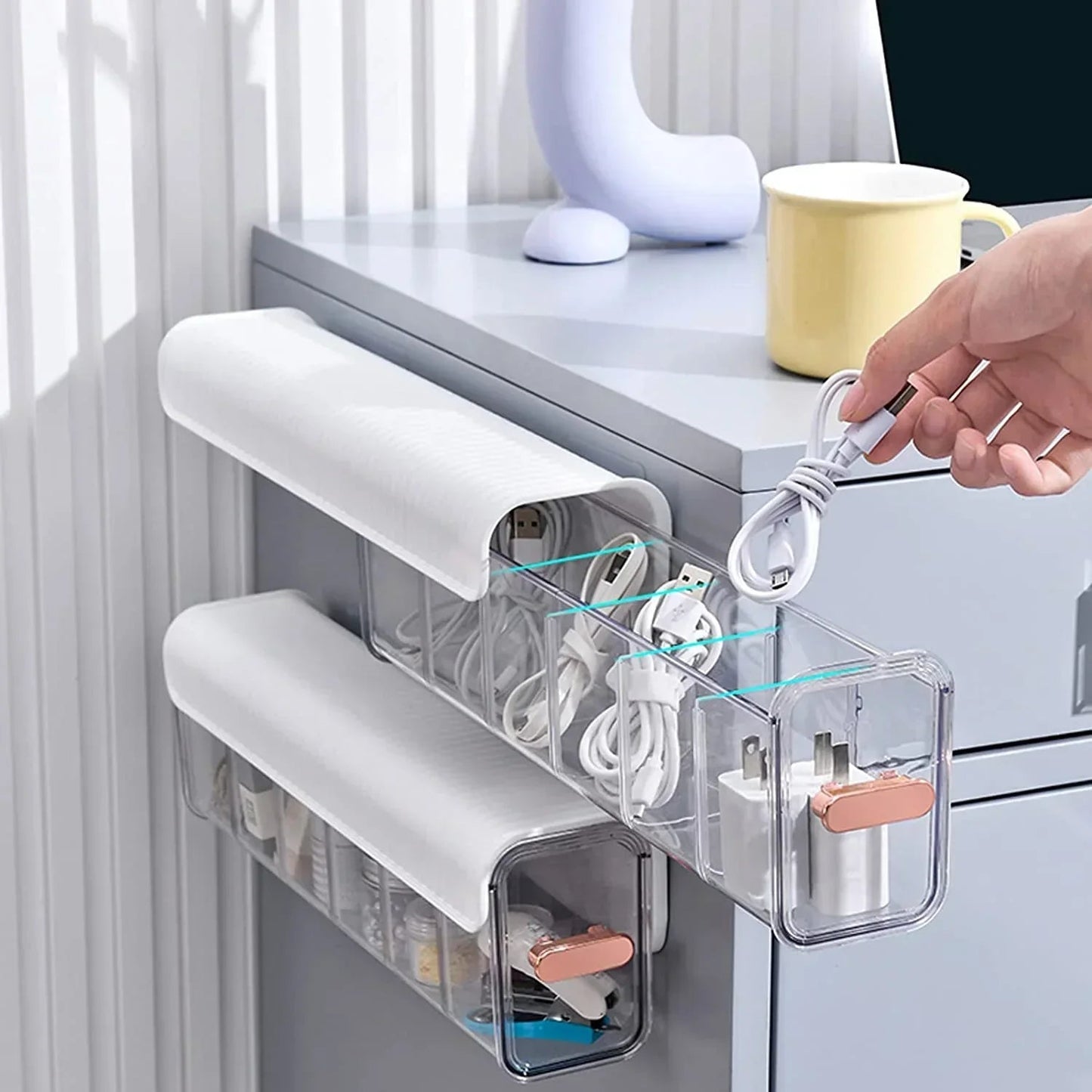 6 Slot Socks Organizer– Drawer Divider & Storage Box for Socks, Underwear & Accessories (Pack of 1)