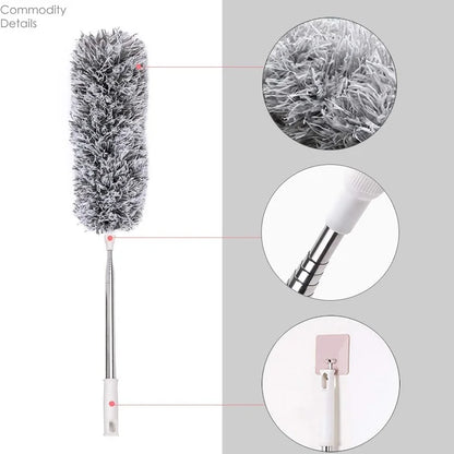 Extendable Microfiber Feather Duster - Telescopic Cleaning Brush for Dust, Cobwebs & Hard-to-Reach Areas (Pack of 1)