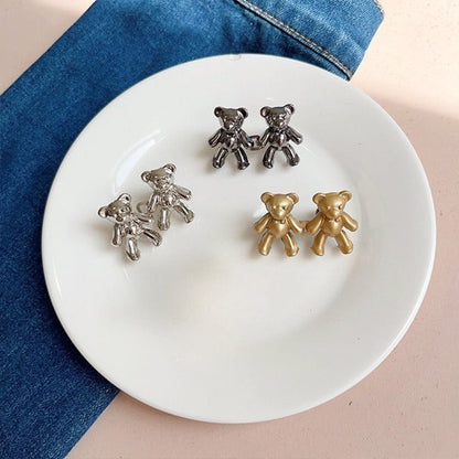 1 Pair Bear Button Jeans Buckle