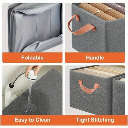 26L Grey Folding Wardrobe Organizer