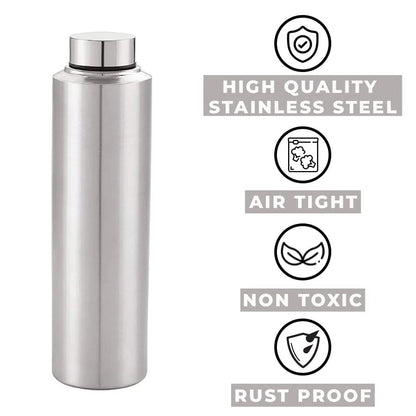 1000ml Stainless Steel Water Bottle – Leak-Proof, Durable & Reusable Bottle for Home, Office & Travel (Set of 4 Pcs)