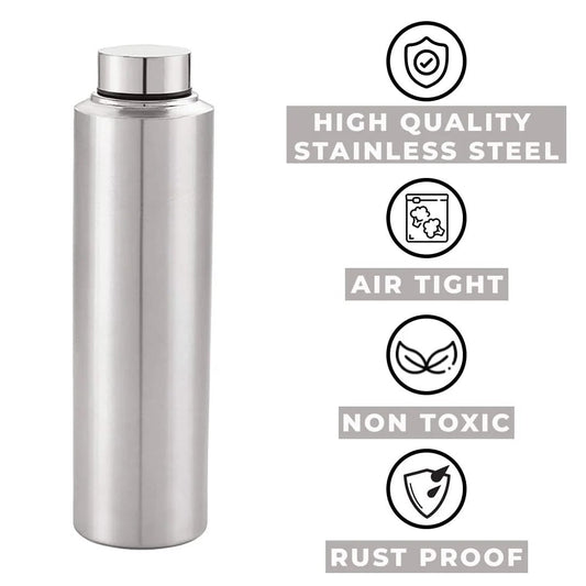 1000ml Stainless Steel Water Bottle – Leak-Proof, Durable & Reusable Bottle for Home, Office & Travel (Set of 4 Pcs)